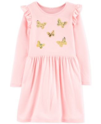 Sequin-Butterflies Jersey Dress 