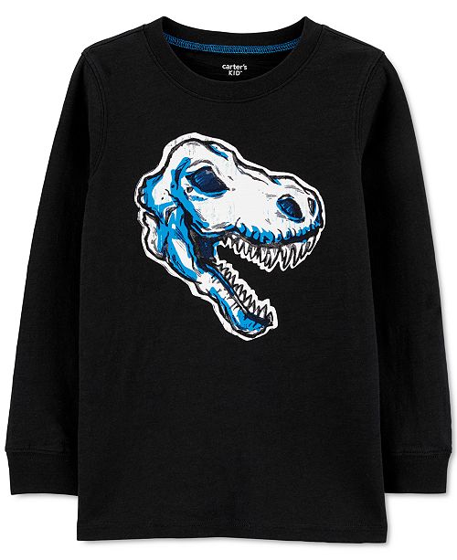 Carter S Little Big Boys Glow In The Dark Dinosaur Cotton T Shirt