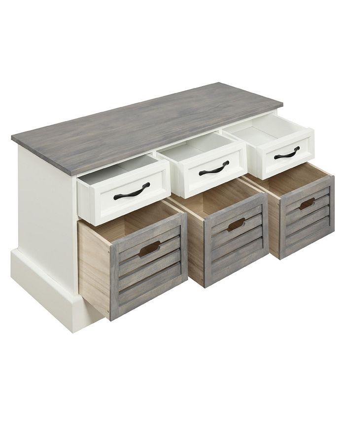 Coaster Home Furnishings Durango 6-Drawer Storage Bench - Macy's