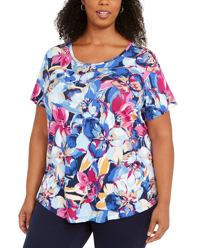 Jm Collection Plus Size Printed Top Created For Macys Macys