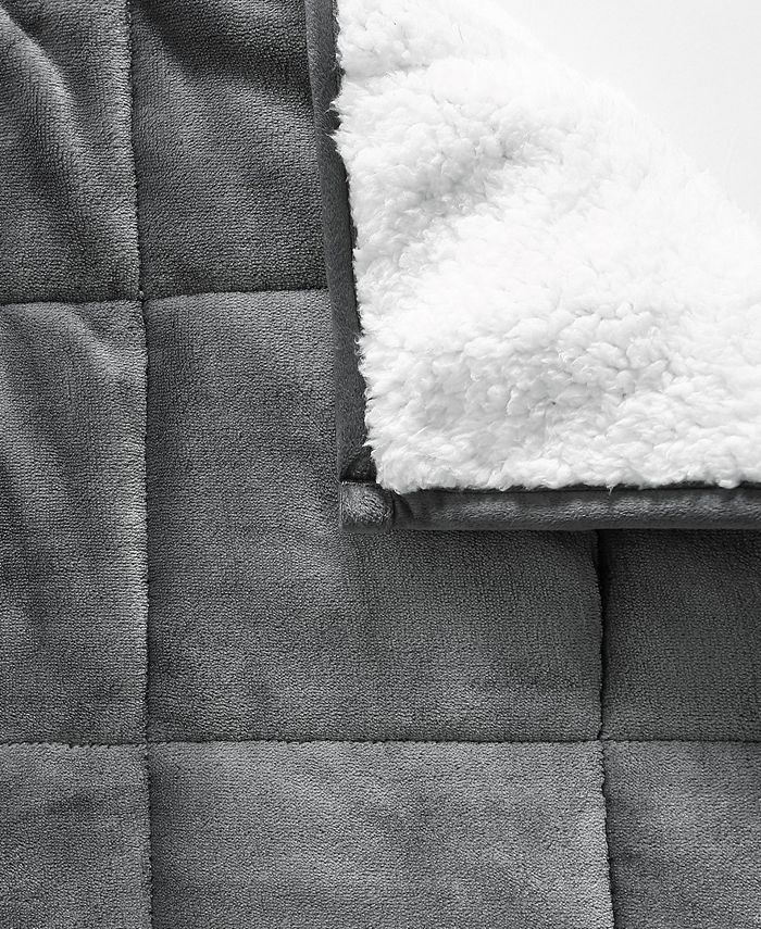 Pur Serenity CLOSEOUT! 10lb Hooded Sherpa Weighted Blanket Macy's