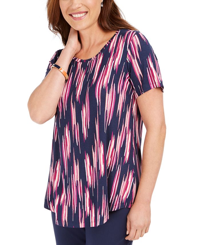 macys womens tops short sleeve