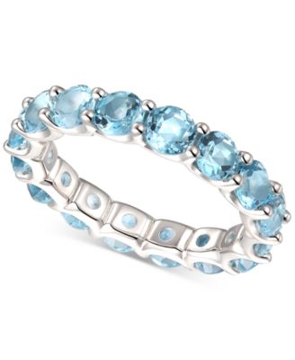 Rhodolite Garnet Band (1/2 c.t. t.w.) in Sterling Silver (Also Available In Citrine, Blue Topaz, Multi, Opal, and Amethyst)