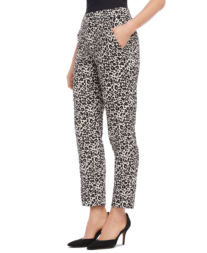 Karen Kane Leopard-Print Jacquard Pants - Macy's