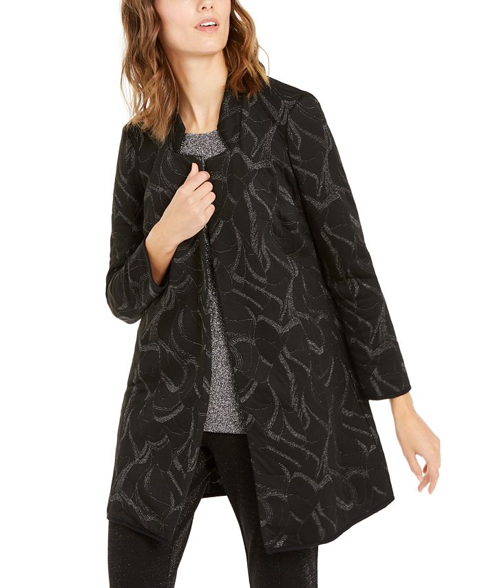 Anne klein metallic jacquard topper jacket cheap