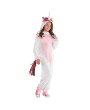 Amscan Big Girls Zipster Unicorn Costume
