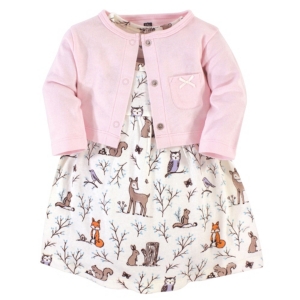 Hudson Baby Toddler Girl Dress and Cardigan