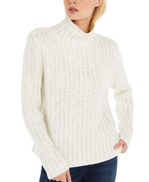 image of Inc Embellished Turtleneck Sweater, Created for Macy-s
