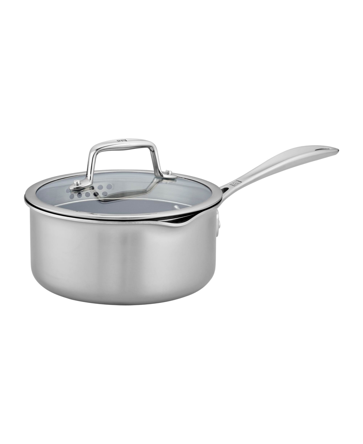 Zwilling 66735-180 2 qt Saucepan w/ Glass Strainer Lid, Nonstick Stainless w/ Aluminum Core