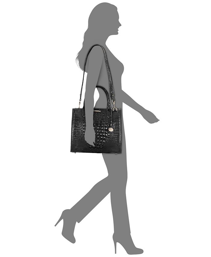 Brahmin Caroline Melbourne Embossed Leather Satchel Macy's