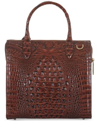 Caroline Melbourne Embossed Leather Satchel