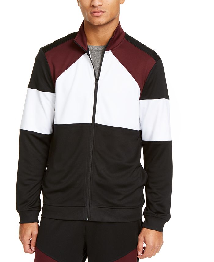Ideology Men's Colorblocked Track Jacket, Created for Macy's - Macy's