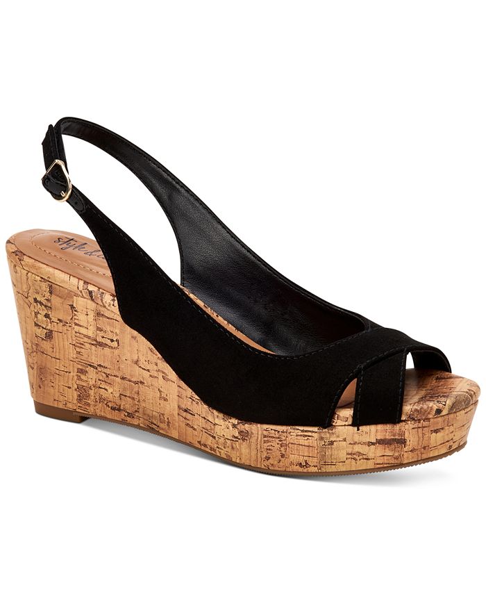 Style & Co Stacia Wedge Sandals, Created for Macy's - Macy's