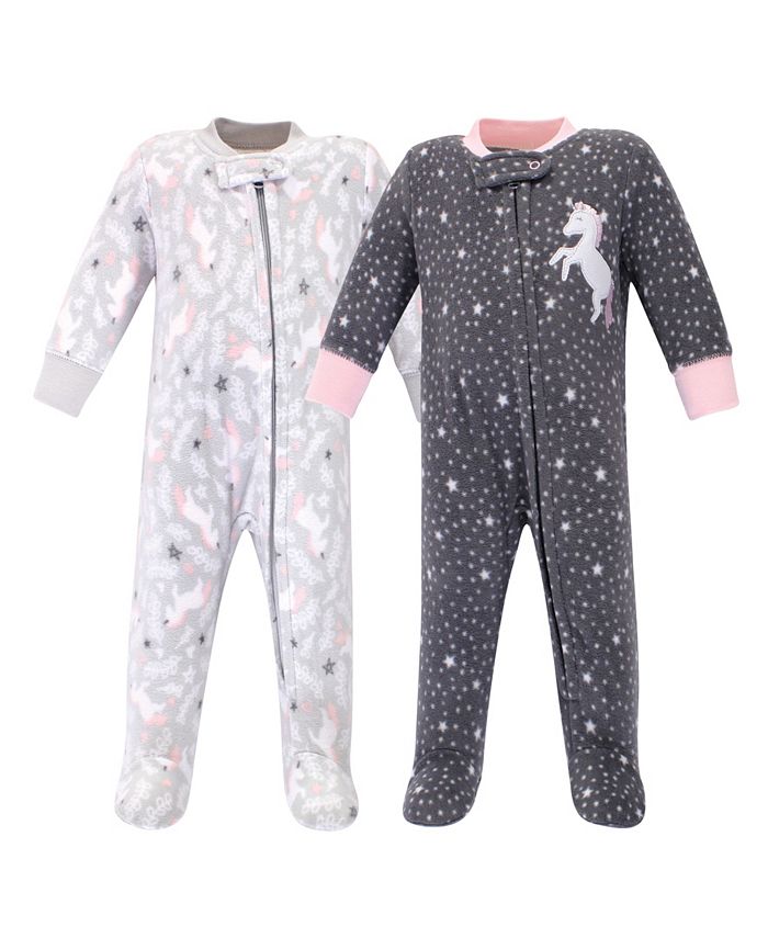 Hudson Baby Girl Fleece Sleep and Play 2 Pack Macy's