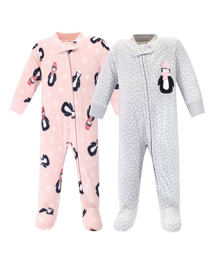 Hudson Baby Girl Fleece Sleep and Play 2 Pack Macy's