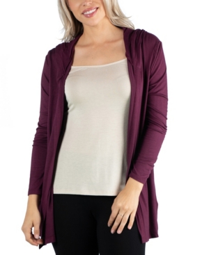 24Seven Comfort Apparel Long Sleeve Pocket Hoodie Cardigan