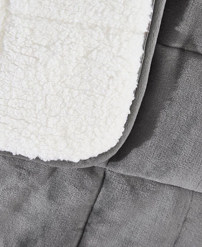 réjuve Rejuve 10lb Shiny Flannel Sherpa Weighted Blanket & Reviews