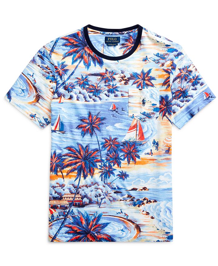 Polo Ralph Lauren Men's Classic Fit Tropical-Print T-Shirt - Macy's
