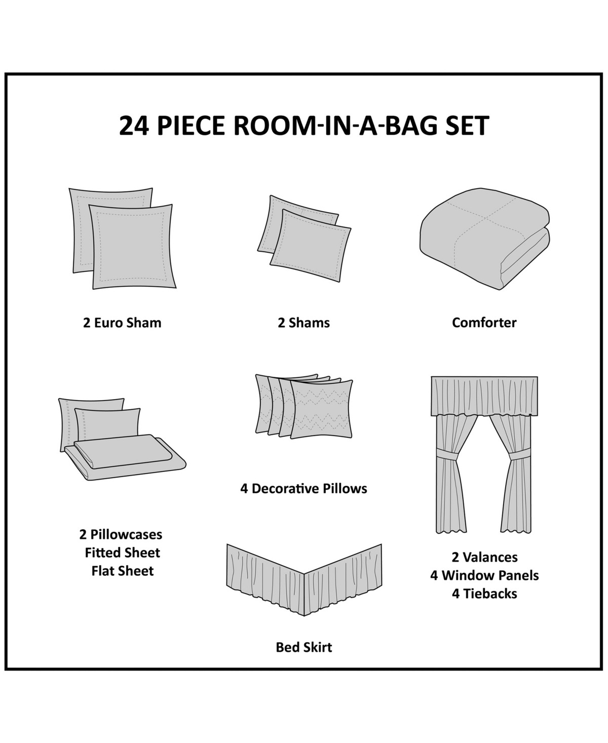 Madison Park Essentials Joella 24-Pc. Room-in-a-Bag