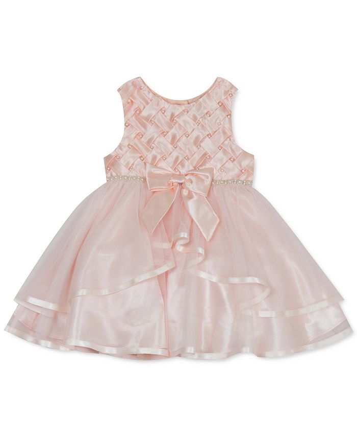 Rare Editions Baby Girls Basket Weave Mesh Dress Macy's