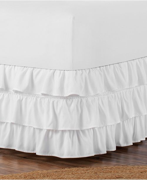 Levinsohn Textiles Belles Whistles 3 Tiered Ruffle Twin Bed Skirt Reviews Sheets Pillowcases Bed Bath Macy S