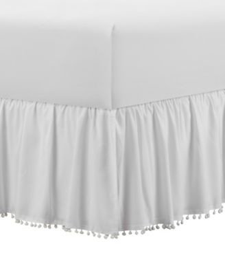 Belles Whistles Pom Pom Trim Bed Skirt Bedding