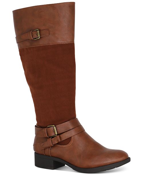 Style & Co Ashliie Wide-Calf Riding Boots, Created for Macy&#39;s & Reviews - Boots & Booties ...
