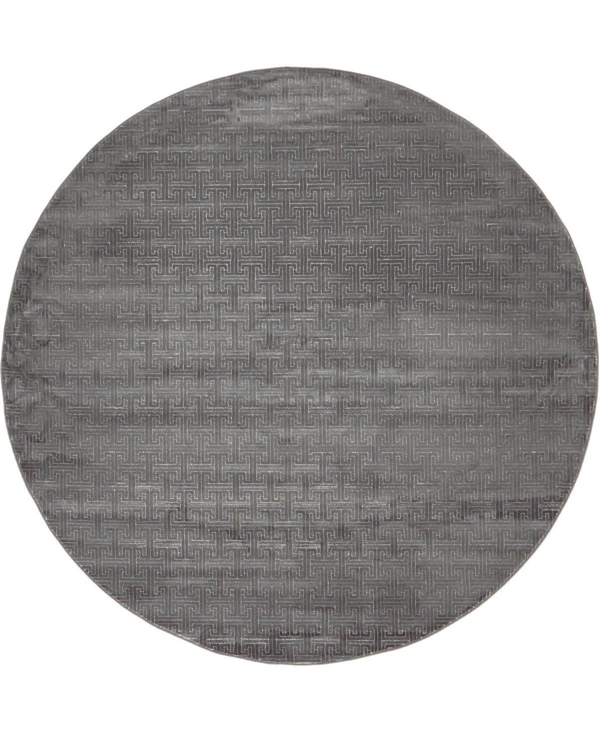Jill Zarin Park Avenue Uptown Jzu004 Gray 8' x 8' Round Rug - Gray