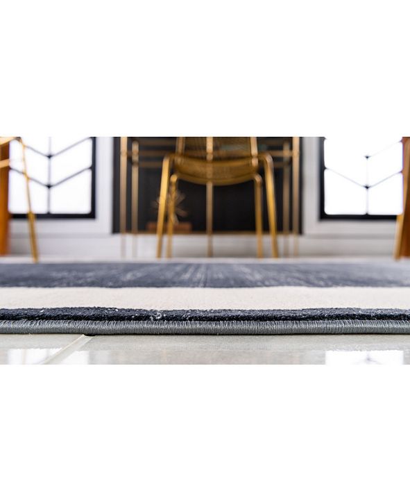 Jill Zarin Yorkville Uptown Jzu007 Navy Blue 9' x 12' Area Rug