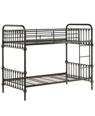 Calvados Antique Metal Bunk Bed, Twin