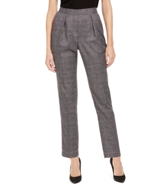 image of Anne Klein Plaid Pull-On Pants