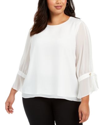 macy's calvin klein plus size tops