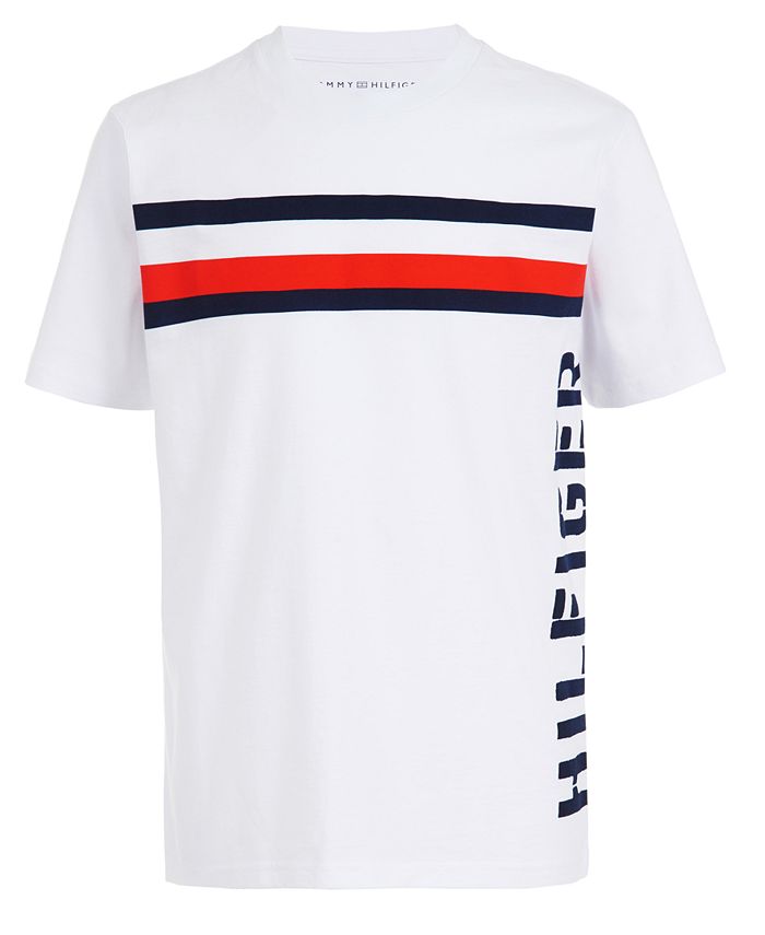 Tommy Hilfiger Big Boys Alvin Stripe Logo T-Shirt - Macy's