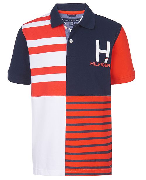 Tommy Hilfiger Toddler Boys Evan Colorblocked Stripe Logo Pique