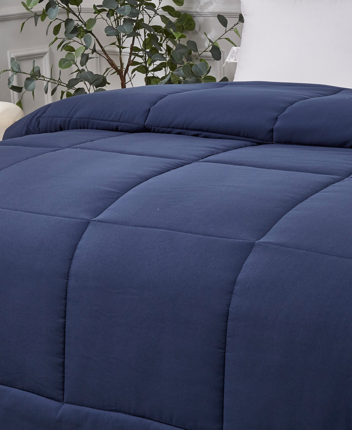 Royal Luxe Reversible Down Alternative Comforter, Full/queen, Exclusively At Macy's In Navy,light Blue