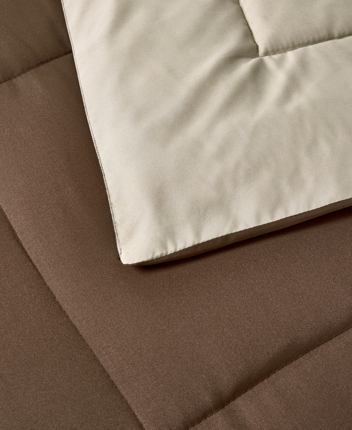 Royal Luxe Reversible Down Alternative Comforter, Full/queen, Exclusively At Macy's In Chocolate,khaki
