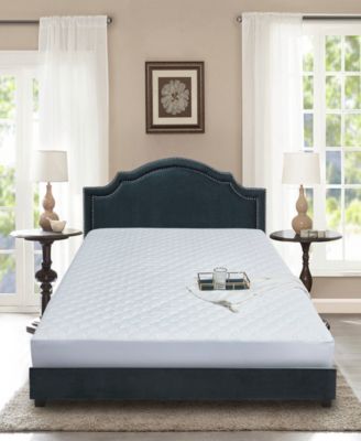 Dual-Action 100% Cotton Damask Dot Mattress Pad, California King