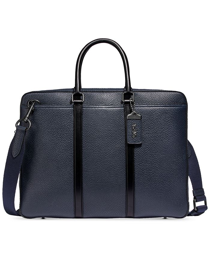 COACH Men's Metropolitan Slim Pebble Leather Briefcase Macy's