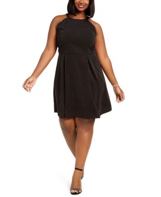 macy's black halter dress