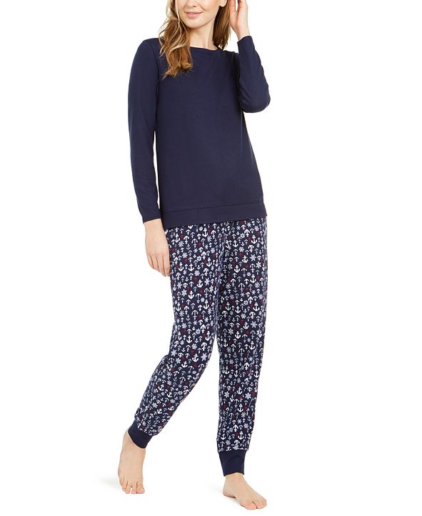 plaid jogger pajamas
