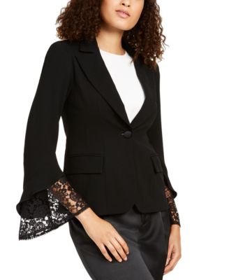 Nanette Lepore - Lace-Sleeve Blazer