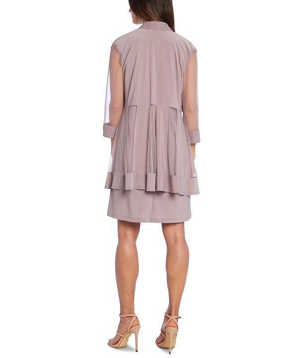 R & M Richards Glitter Jacket & Necklace Dress & Reviews Dresses