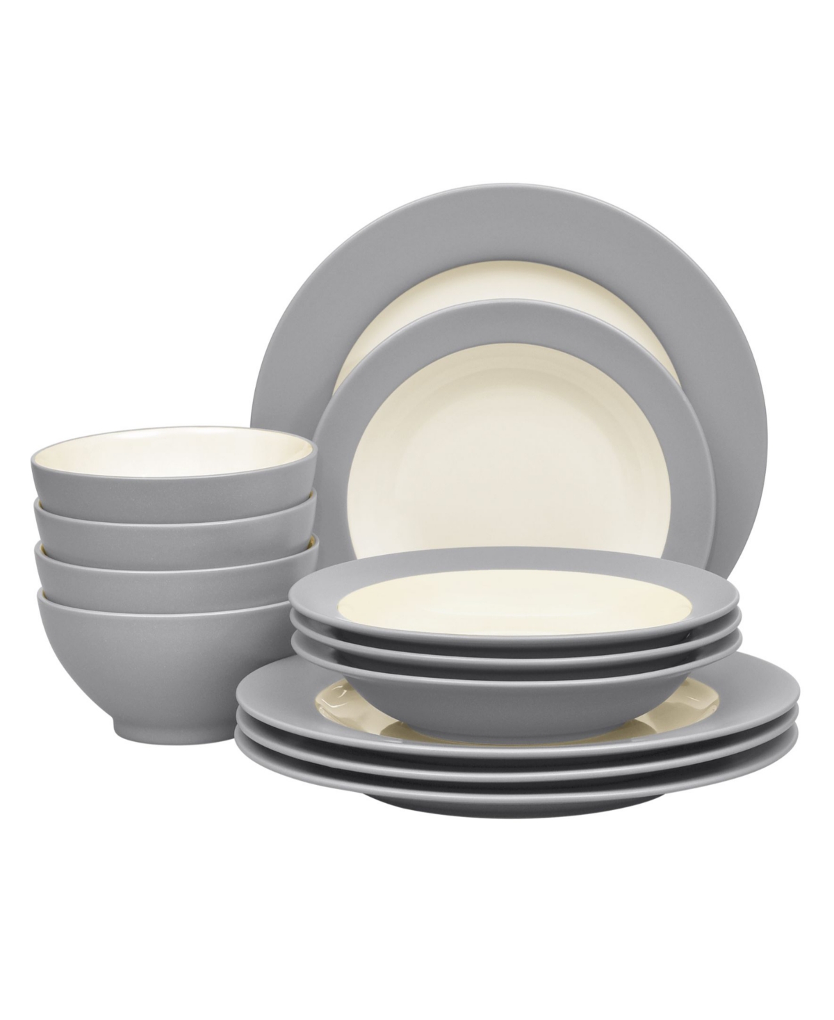 Colorwave Rim 12-Piece Dinnerware Set, Service for 4, Created for Macy's - Blue