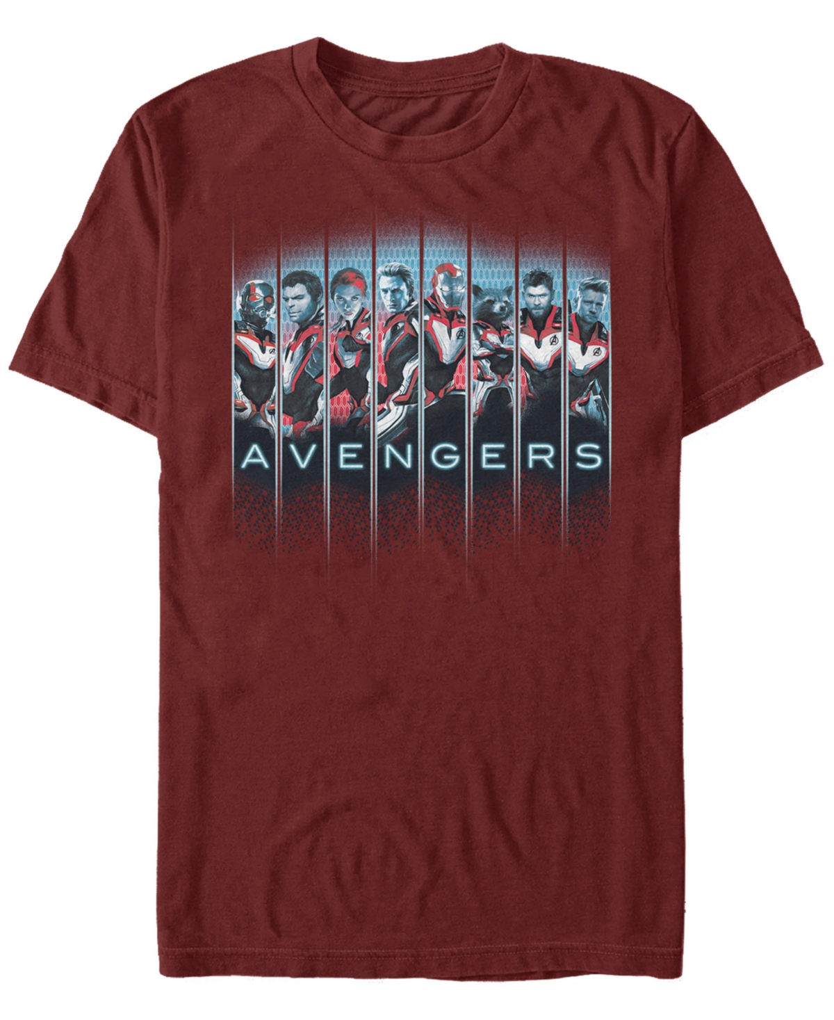 Marvel Men's Avengers Endgame Hero Panels, Short Sleeve T-shirt - Cardinal