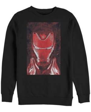 Marvel Men's Avengers Endgame Red Iron Man Poster Crewneck Fleece