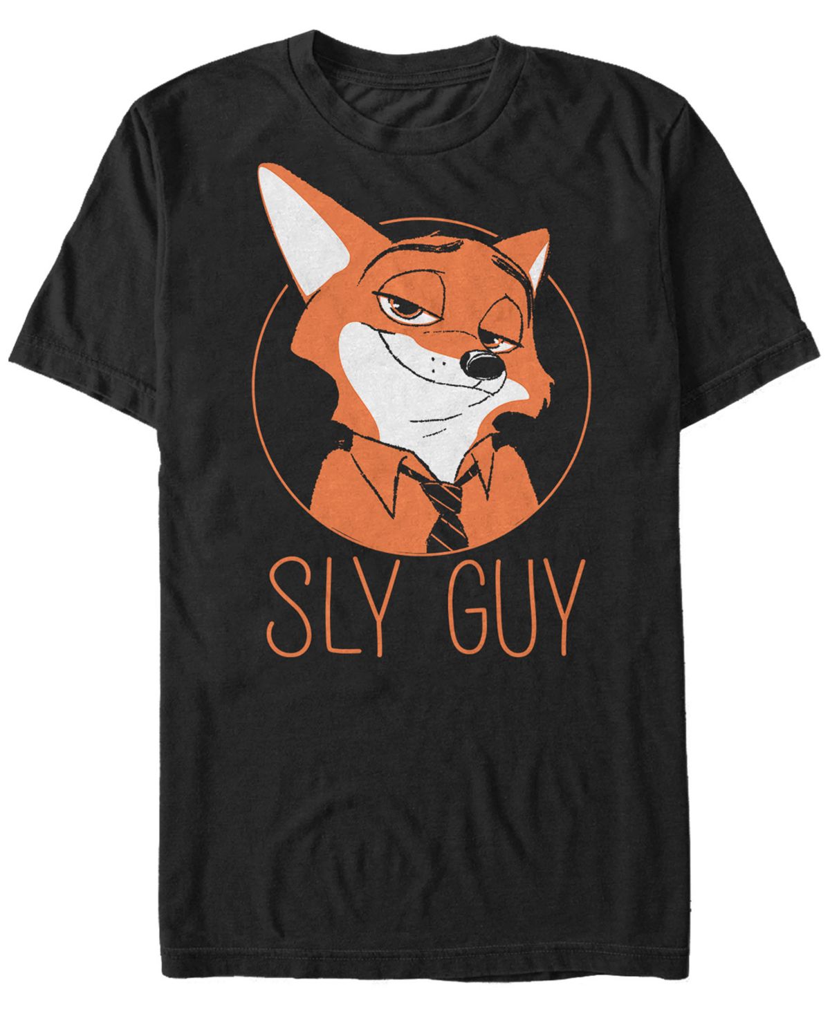 Мужская футболка Disney Zootopia Nick Wilde Sly Guy Fox, футболка с коротким рукавом