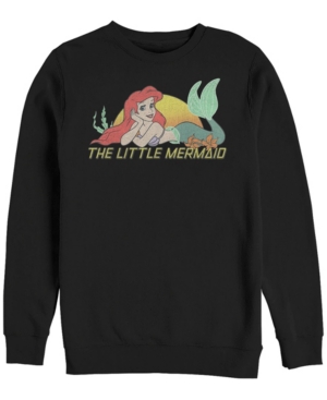Disney Men's Little Mermaid Ariel Sunset Crewneck Fleece