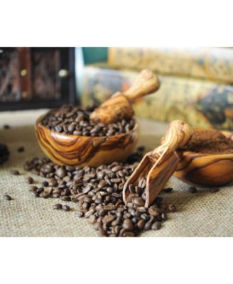 Olive Wood Bath Salt Scoops, Set of 2" - 5"