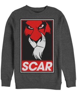 Disney Men's Lion King Scar Poster Crewneck Fleece
