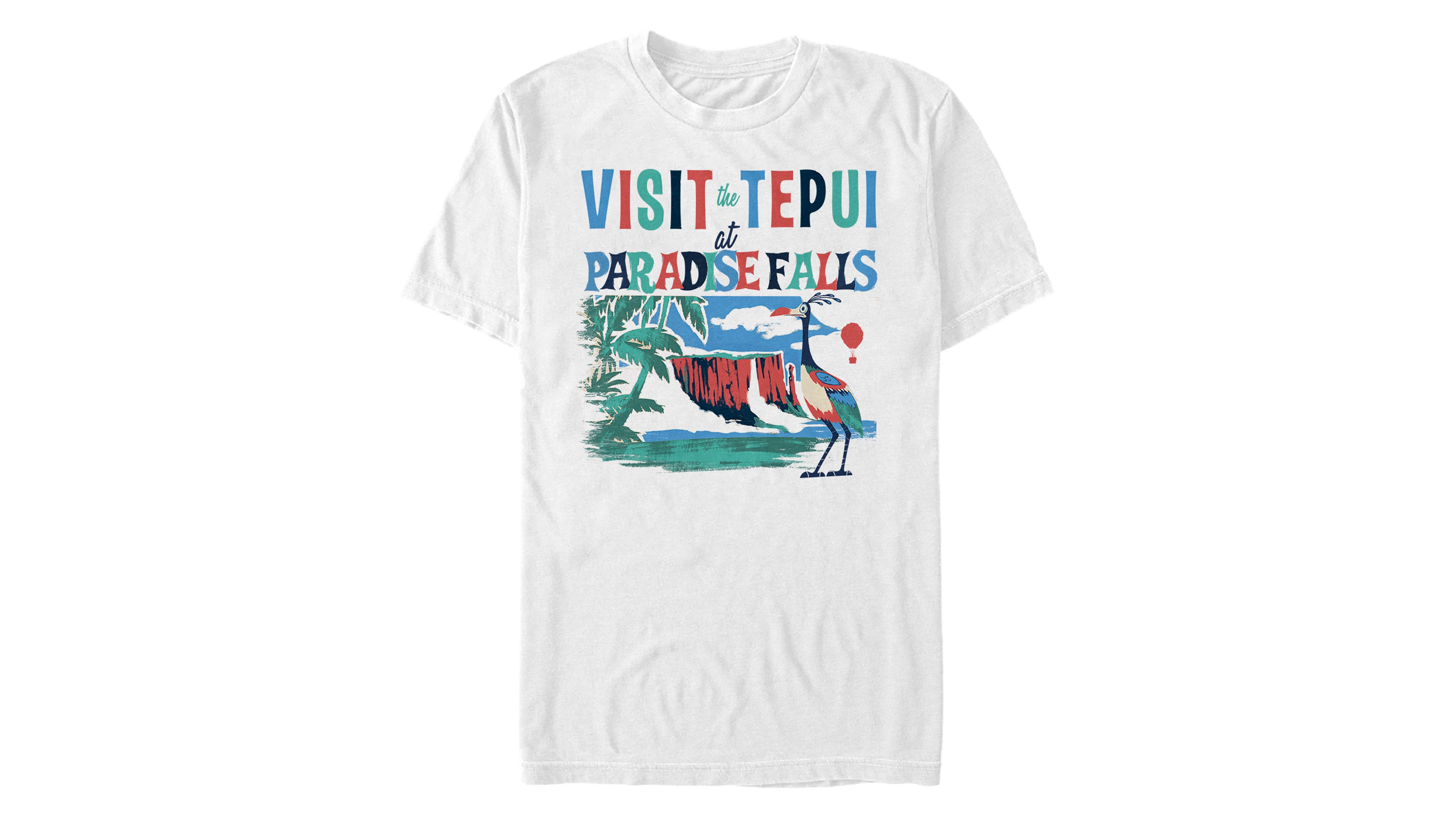 Disney Pixar Men's Up Visit Tepui at Paradise Falls, Short Sleeve T-Shirt